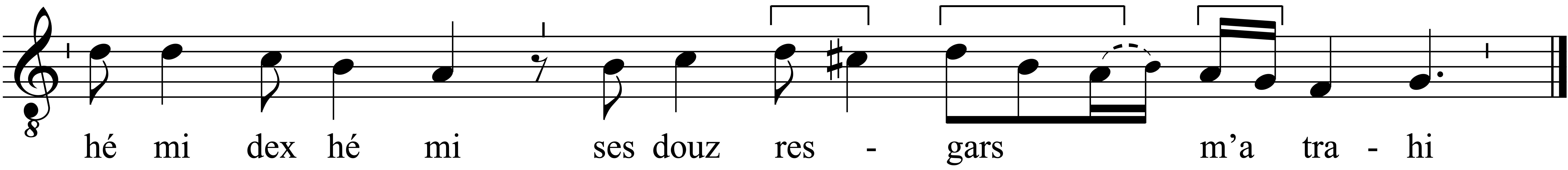 Refrain musical notation